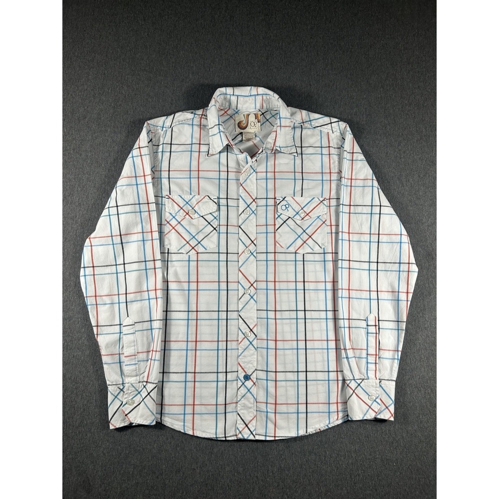 Ocean Pacific OP Men'sLong Sleeve Tattersall PlaidButton Down Shirt Size M